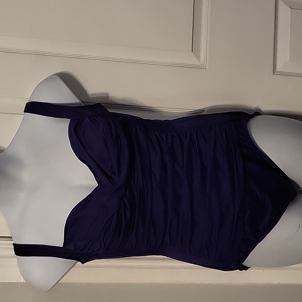 NWOT Trimshaper Women's One-piece Ruched Swimsuit